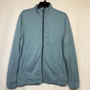 UNTUCKit Phifer Pavitt Zip Up Jacket Mens Med Teal Blue Lightweight Active Golf